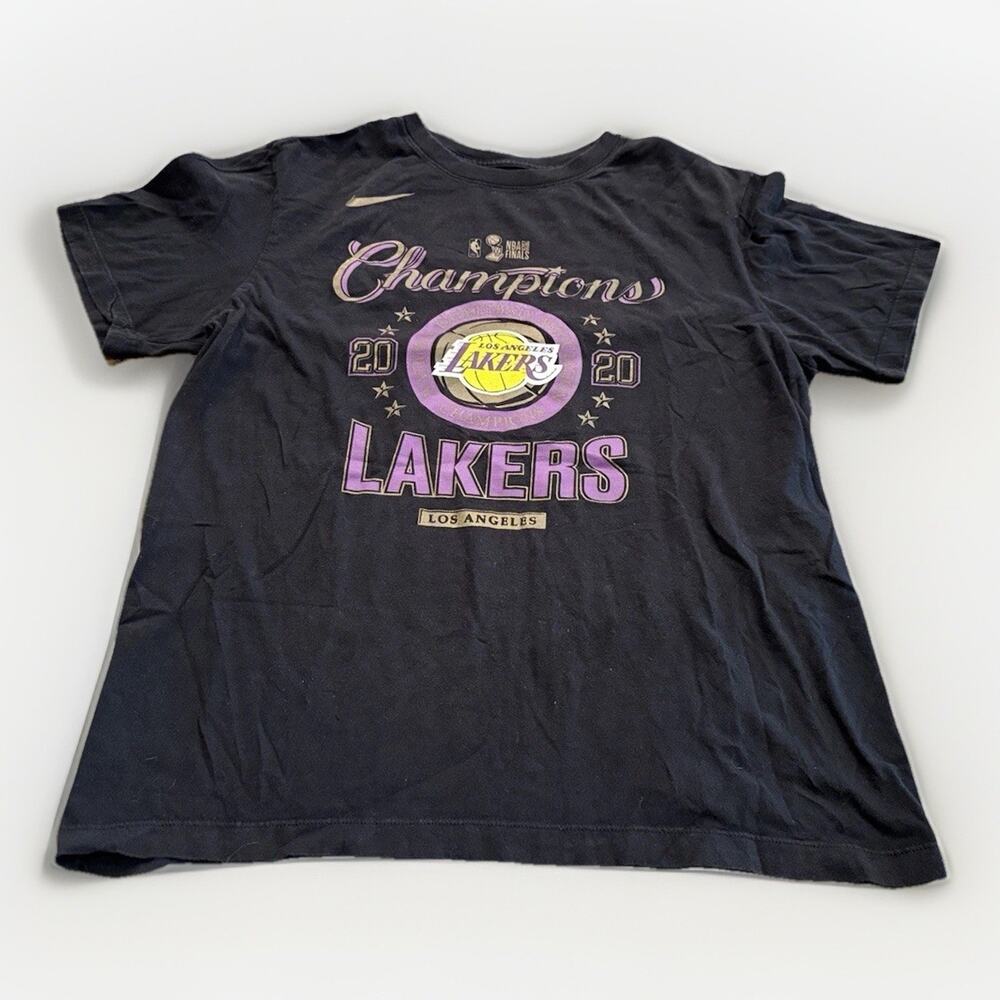 Nike Mens Black Los Angeles Lakers 2020 NBA Championship T-Shirt Size M Medium